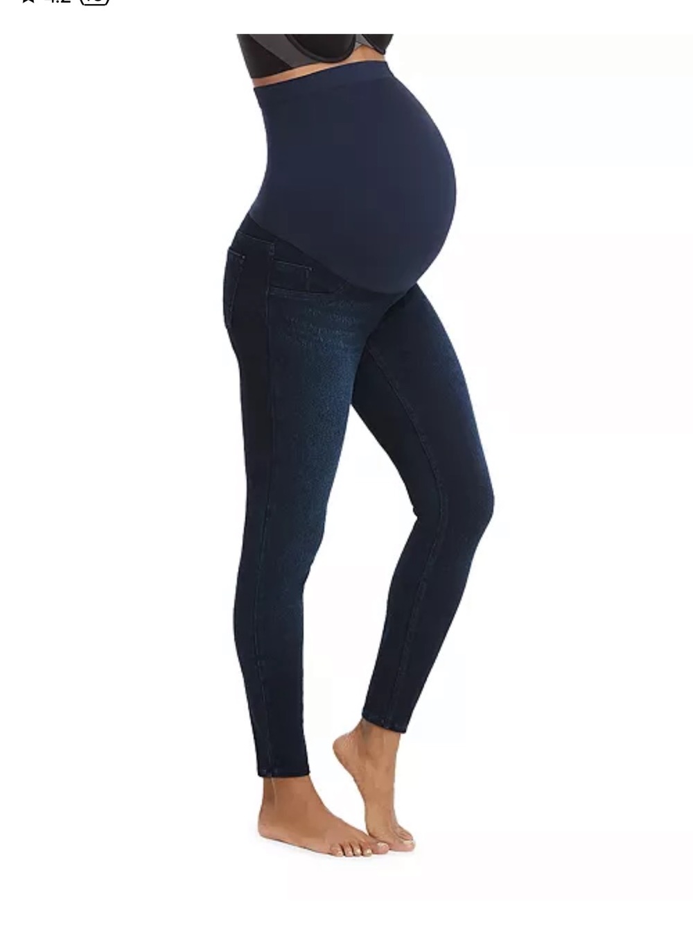 NWT SPANX Mama Maternity Jean-ish Ankle Leggings Black Large